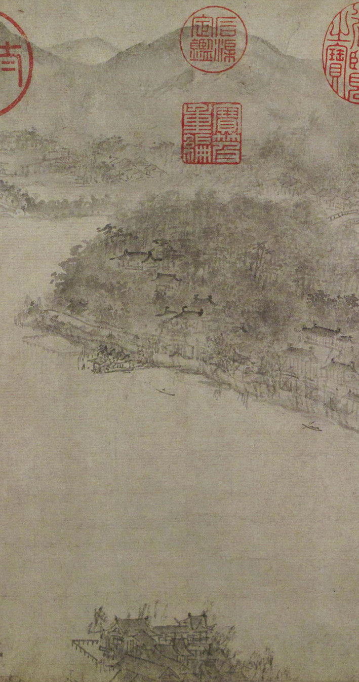 《西湖图卷》李嵩 宋代