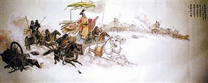 晋文公遵守承诺,在与楚军交锋时“退避三舍”。 晋文公遵守承诺,在与楚军交锋时“退避三舍”。