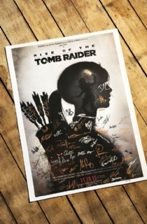 《古墓丽影10》开发团队签名海报