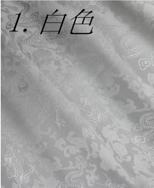 巧之韻 白色真絲留香縐 旗袍唐裝面料 高檔中式服裝 重磅真絲面料 提花龍紋布料 